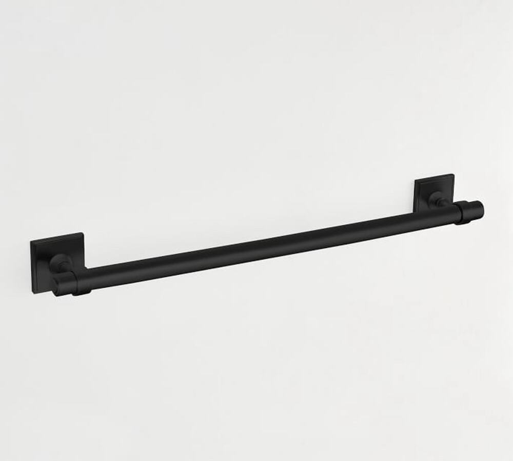 NEW pottery barn pearson black towel bar 24”